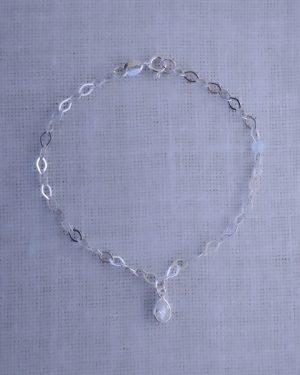PULSEIRA C/ PINGENTE GOTA E ZIRCÔNIA CRAVEJADA