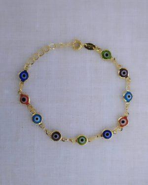 PULSEIRA COLORIDA OLHO GREGO